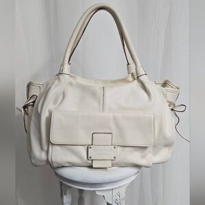 EUC RARE Kate Spade Greta Court Glitter Ina Satchel In Cream
